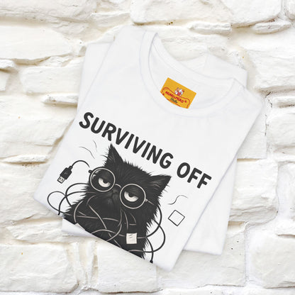 "Surviving Off...Vibes And Broken .. " |Cat T-Shirt | Nunu&Miao Studio - Nunu&Miao Studio