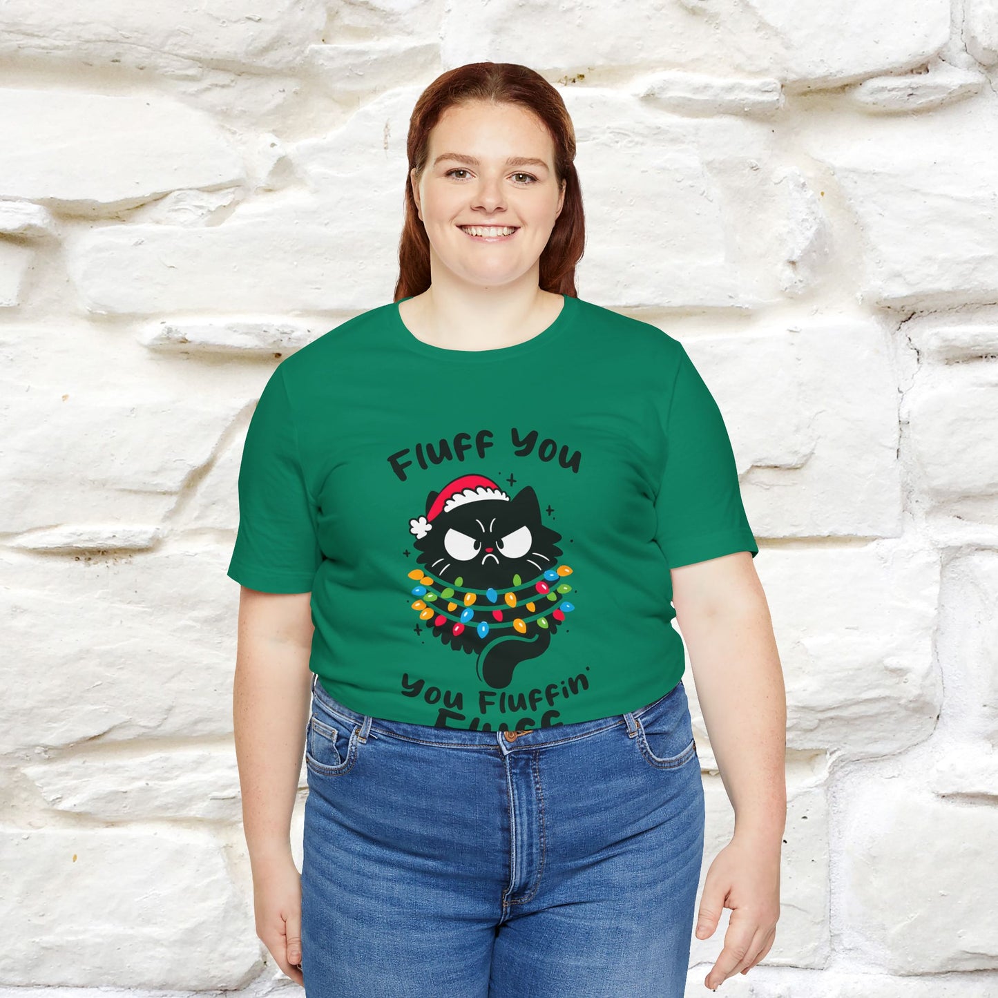 ''Fluff You, You Fluffin Fluff'' | Cattitude Cat Christmas Tee | Nunu&Miao Studio - Nunu&Miao Studio