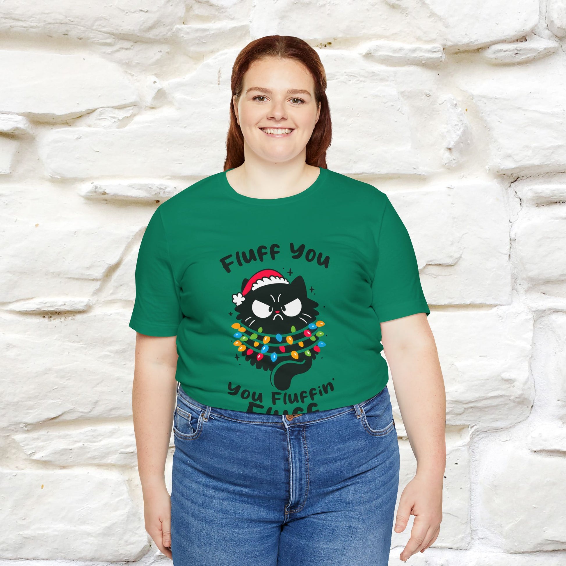 ''Fluff You, You Fluffin Fluff'' | Cattitude Cat Christmas Tee | Nunu&Miao Studio - Nunu&Miao Studio