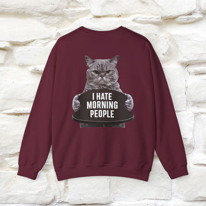 "I Hate Morning People'' |Cat Sweatshirt | Nunu&Miao Studio