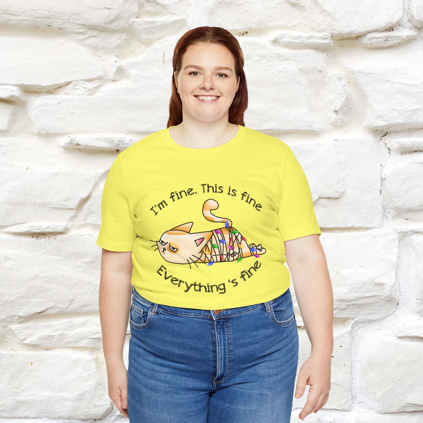 "This Is Fine" |Funny Cat T-Shirt | Nunu&Miao Studio