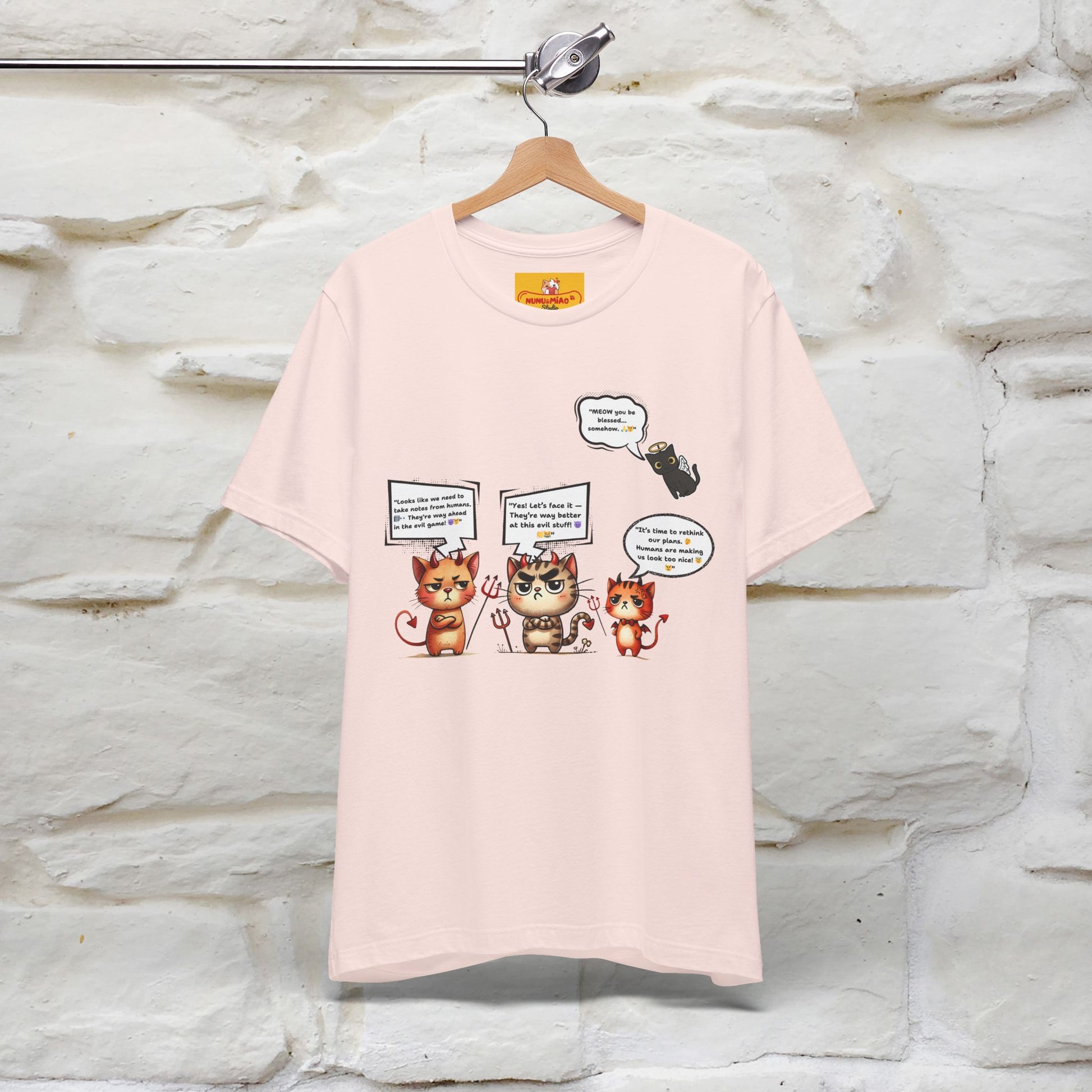 "Humans Are Way Ahead In The Evil Game! 😈😼" Cat  T-shirt |Nunu&Miao Studio - Nunu&Miao Studio