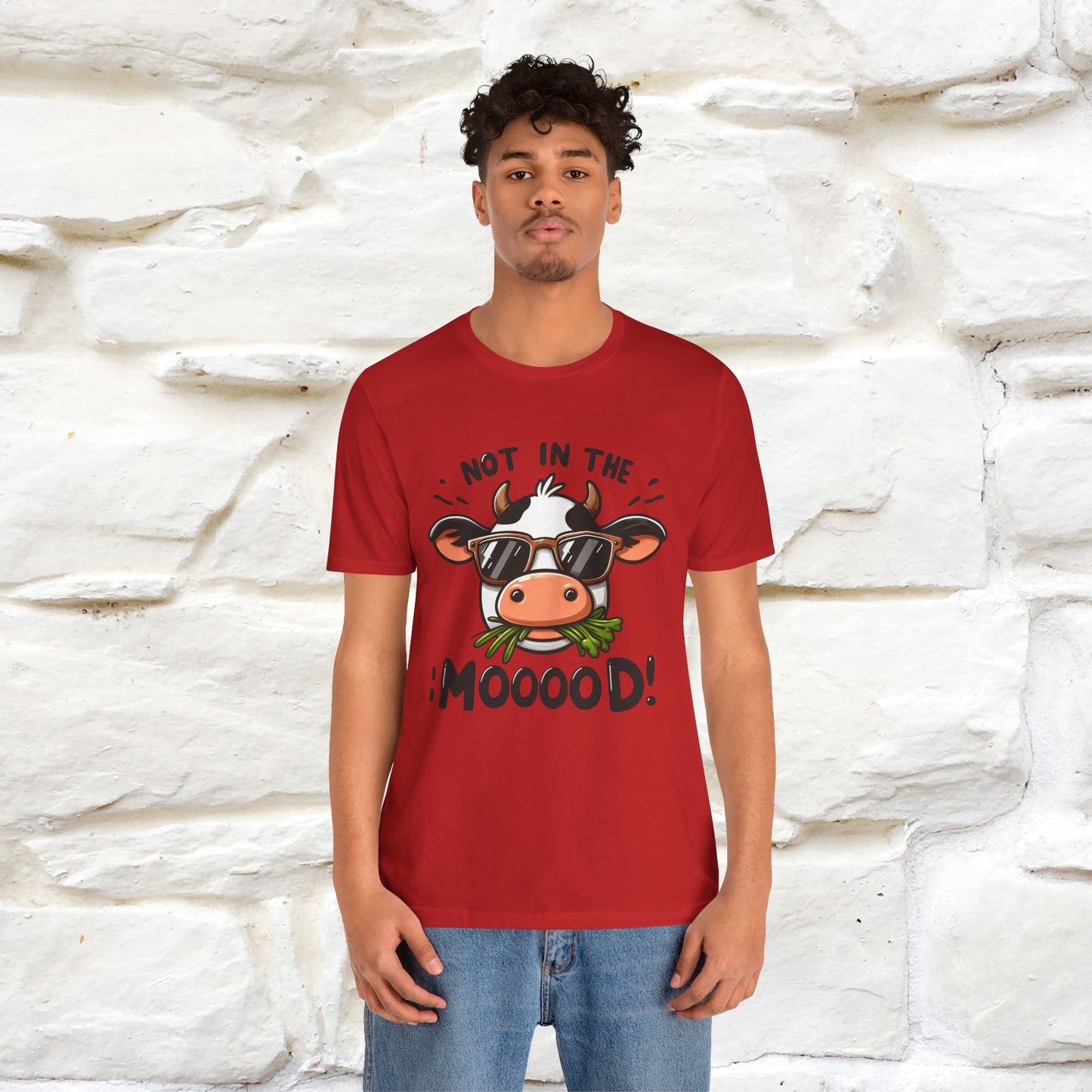Not In The Moood – Funny Cow Pun T-Shirt | Nunu & Miao Studio - Nunu&Miao Studio