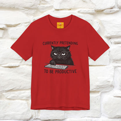 "Currently Pretending To Be Productive" |Cat T-Shirt | Nunu&Miao Studio