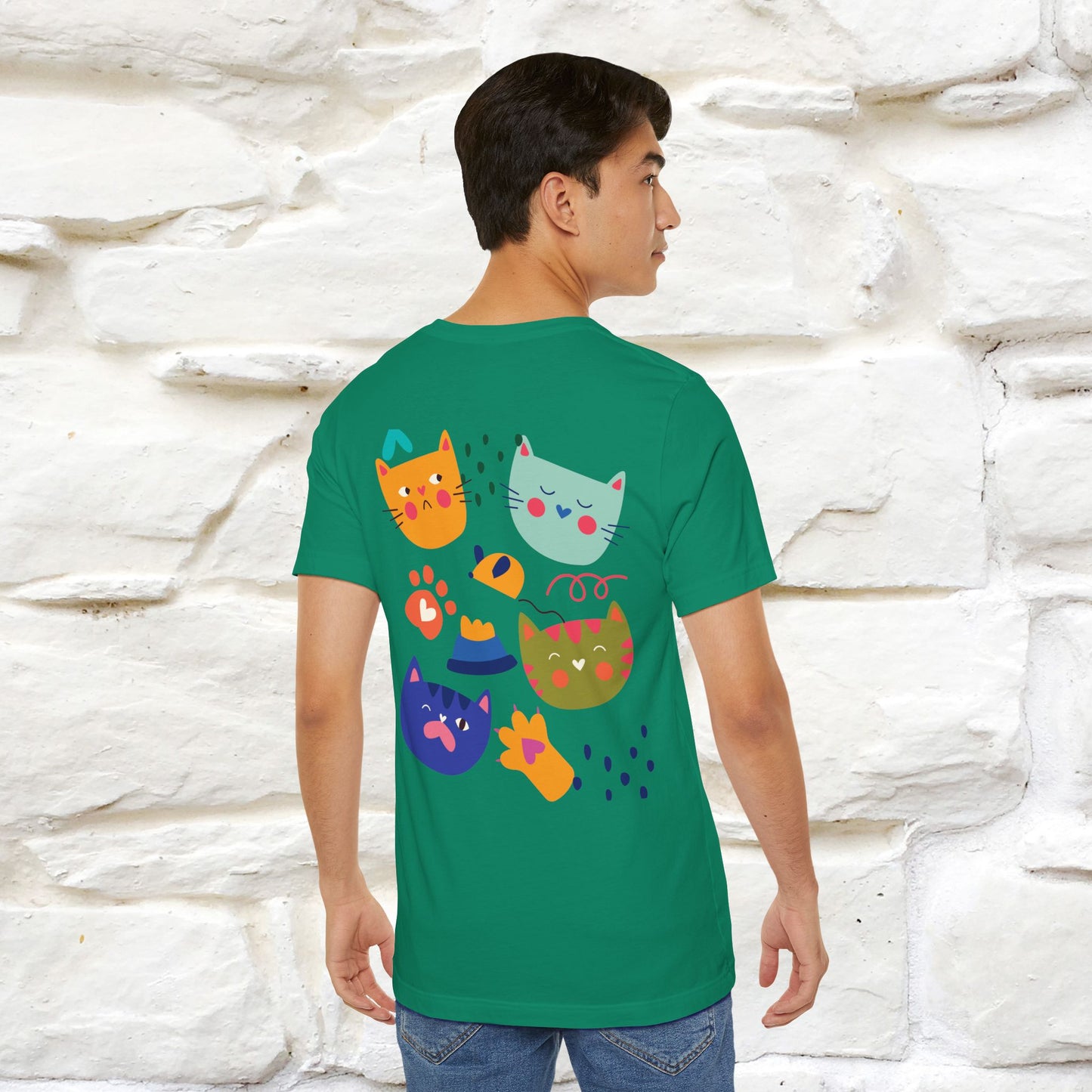 ''The Power Of Meow'' Cat T-Shirt Front and Back Design | Nunu&Miao Studio - Nunu&Miao Studio