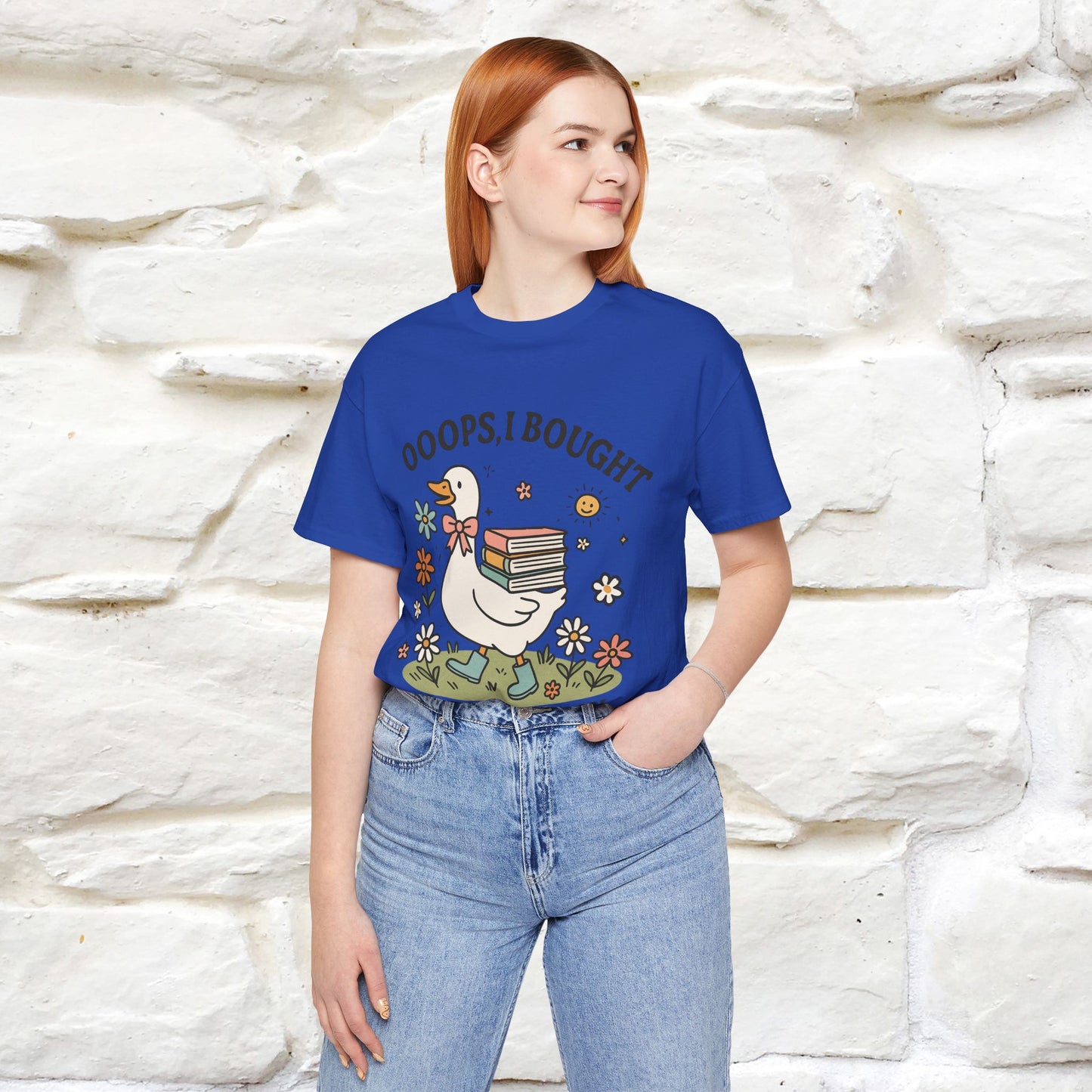 "Oooops I Bought Another Book" Funny Goose T-shirt |Nunu&Miao Studio - Nunu&Miao Studio