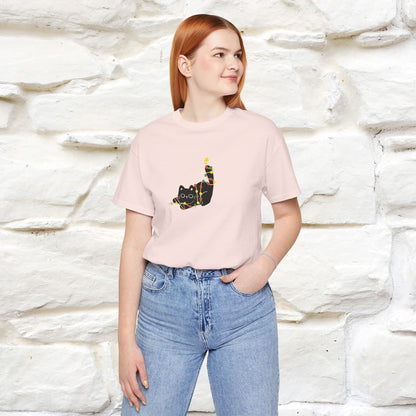 ''Be The Light" Cat T-Shirt| Front & Back Design | Nunu&Miao Studio - Nunu&Miao Studio