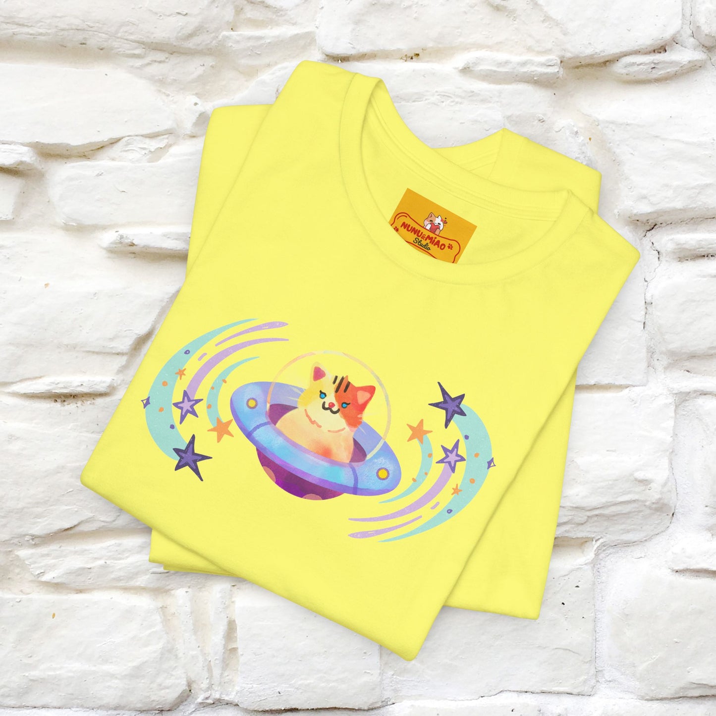 "Stay Positive'' Cat T-Shirt | Front & Back Design | Nunu&Miao Studio - Nunu&Miao Studio