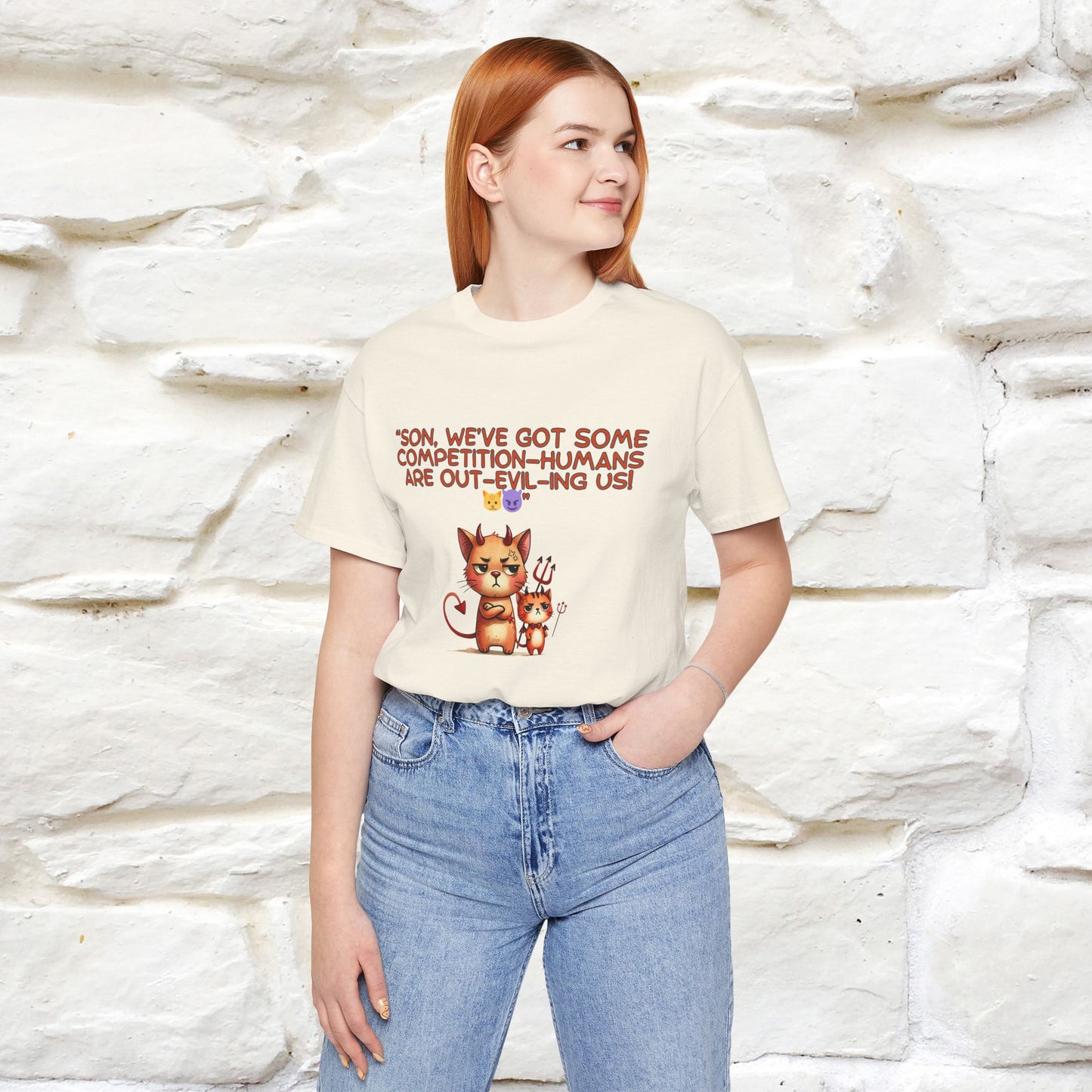 "Humans Are Out-Evil-Ing Us." Cat  T-shirt |Nunu&Miao Studio - Nunu&Miao Studio