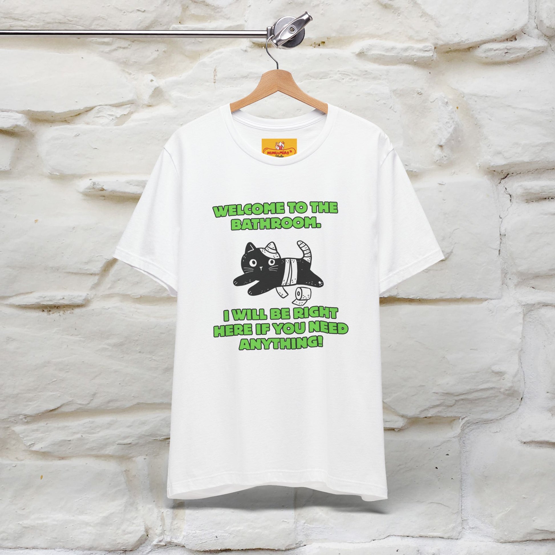 "Welcome To The Bathroom..."Funny  Cat T-shirt |Nunu&Miao Studio - Nunu&Miao Studio