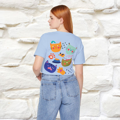 ''The Power Of Meow'' Cat T-Shirt Front and Back Design | Nunu&Miao Studio - Nunu&Miao Studio