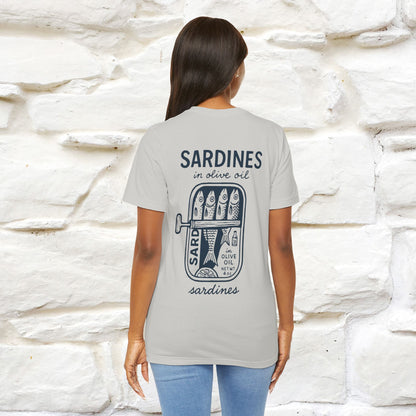 "Sardines In Olive Oil" Cute T-shirt | Front & Back Design|Nunu&Miao Studio - Nunu&Miao Studio