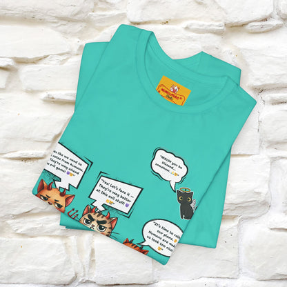 "Humans Are Way Ahead In The Evil Game! 😈😼" Cat  T-shirt |Nunu&Miao Studio - Nunu&Miao Studio