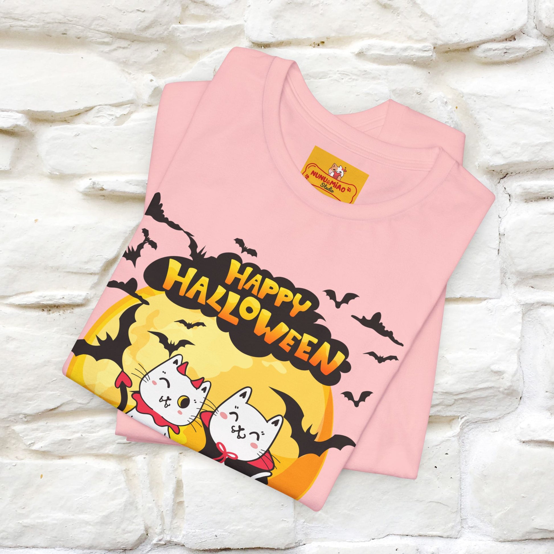 "Happy Halloween Cat Couple " Cat  T-shirt |Nunu&Miao Studio - Nunu&Miao Studio