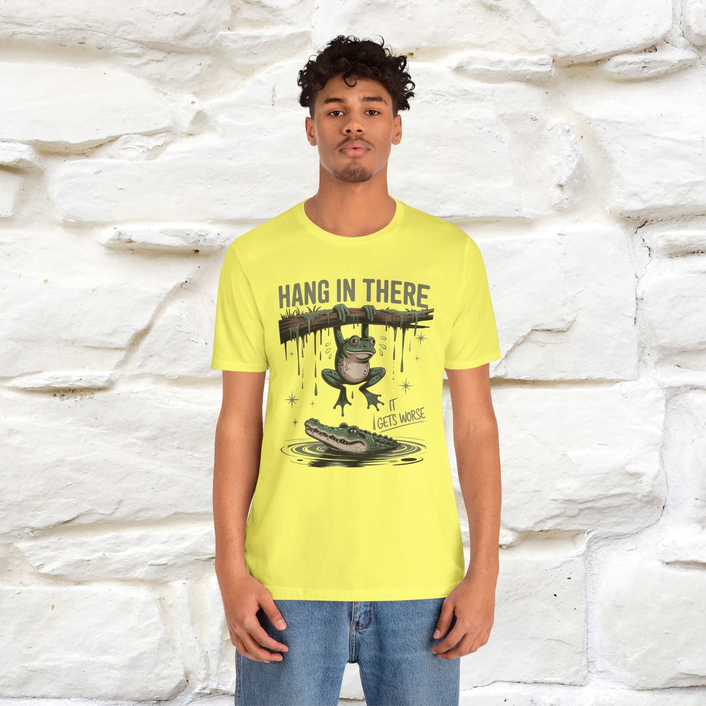 "Hang In There" Funny T-shirt |Nunu&Miao Studio - Nunu&Miao Studio