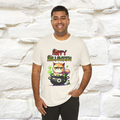 "Angry Cat Happy Halloween" Cat  T-shirt |Nunu&Miao Studio - Nunu&Miao Studio