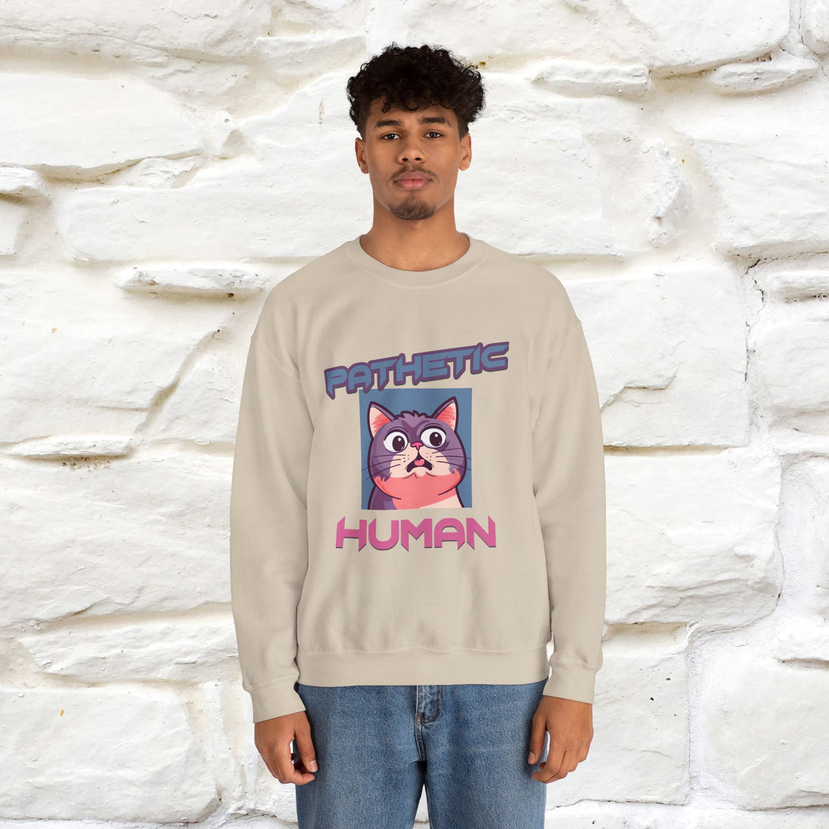 ''Pathetic Human'' |Cat Sweatshirt | Nunu&Miao Studio