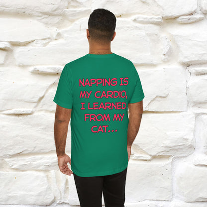 "Napping Is My Cardio, I Learned From My Cat…" Funny Cat T-shirt | Nunu&Miao Studio - Nunu&Miao Studio