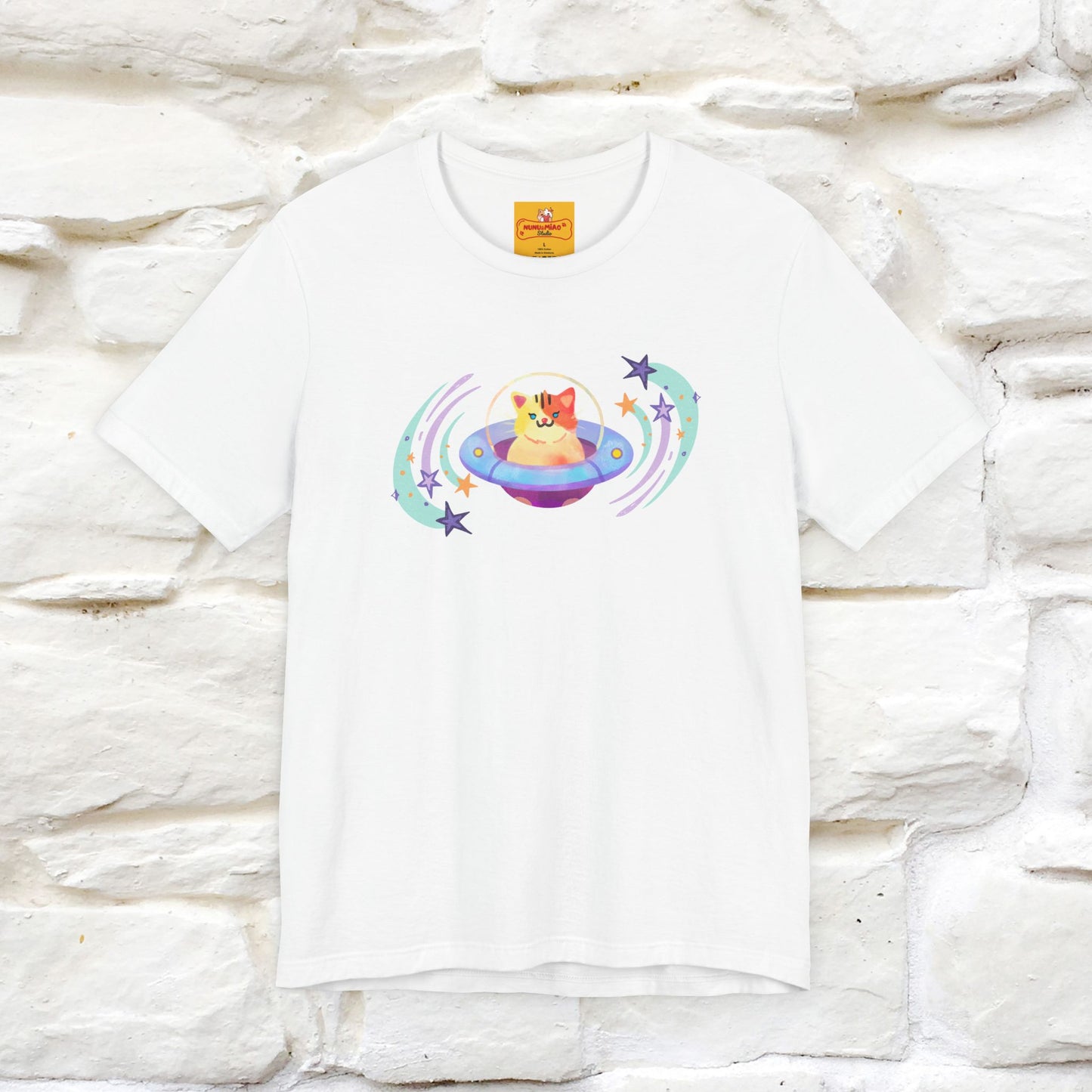 "Stay Positive'' Cat T-Shirt | Front & Back Design | Nunu&Miao Studio - Nunu&Miao Studio