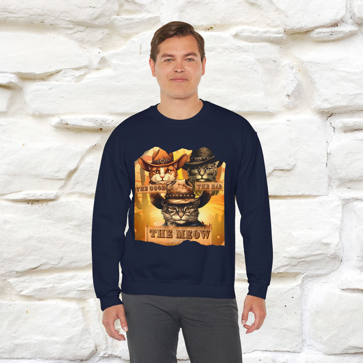 ''The Good, the Bad, and the Meow'' |Cat Sweatshirt | Nunu&Miao Studio