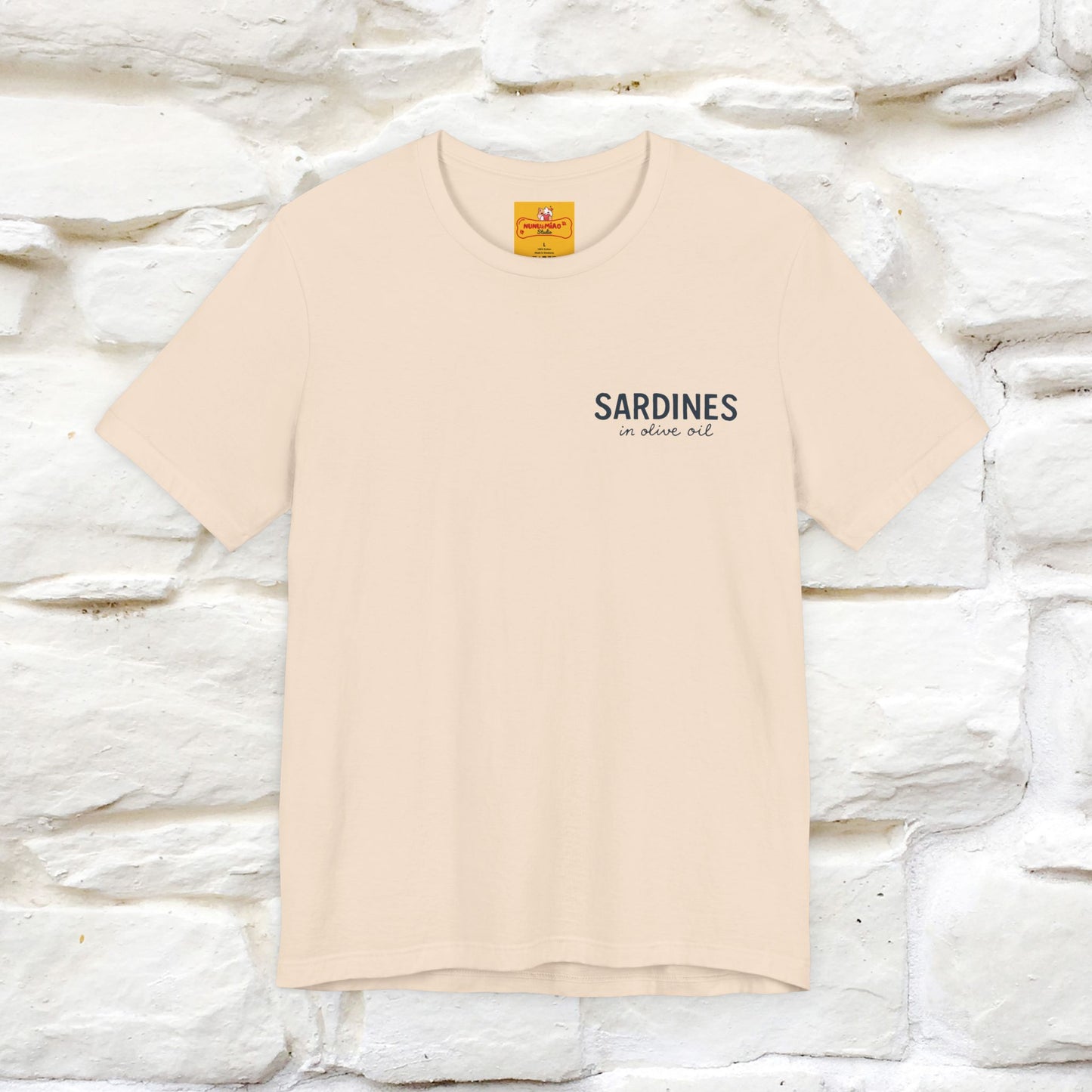 "Sardines In Olive Oil" Cute T-shirt | Front & Back Design|Nunu&Miao Studio - Nunu&Miao Studio