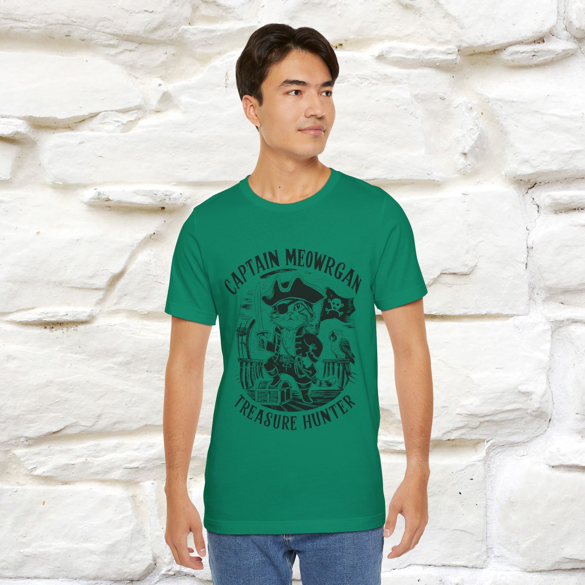 Captain Meowrgan Treasure Hunter |  |Cat T-Shirt | Nunu&Miao Studio - Nunu&Miao Studio