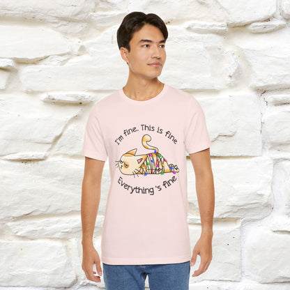 "This Is Fine" |Funny Cat T-Shirt | Nunu&Miao Studio