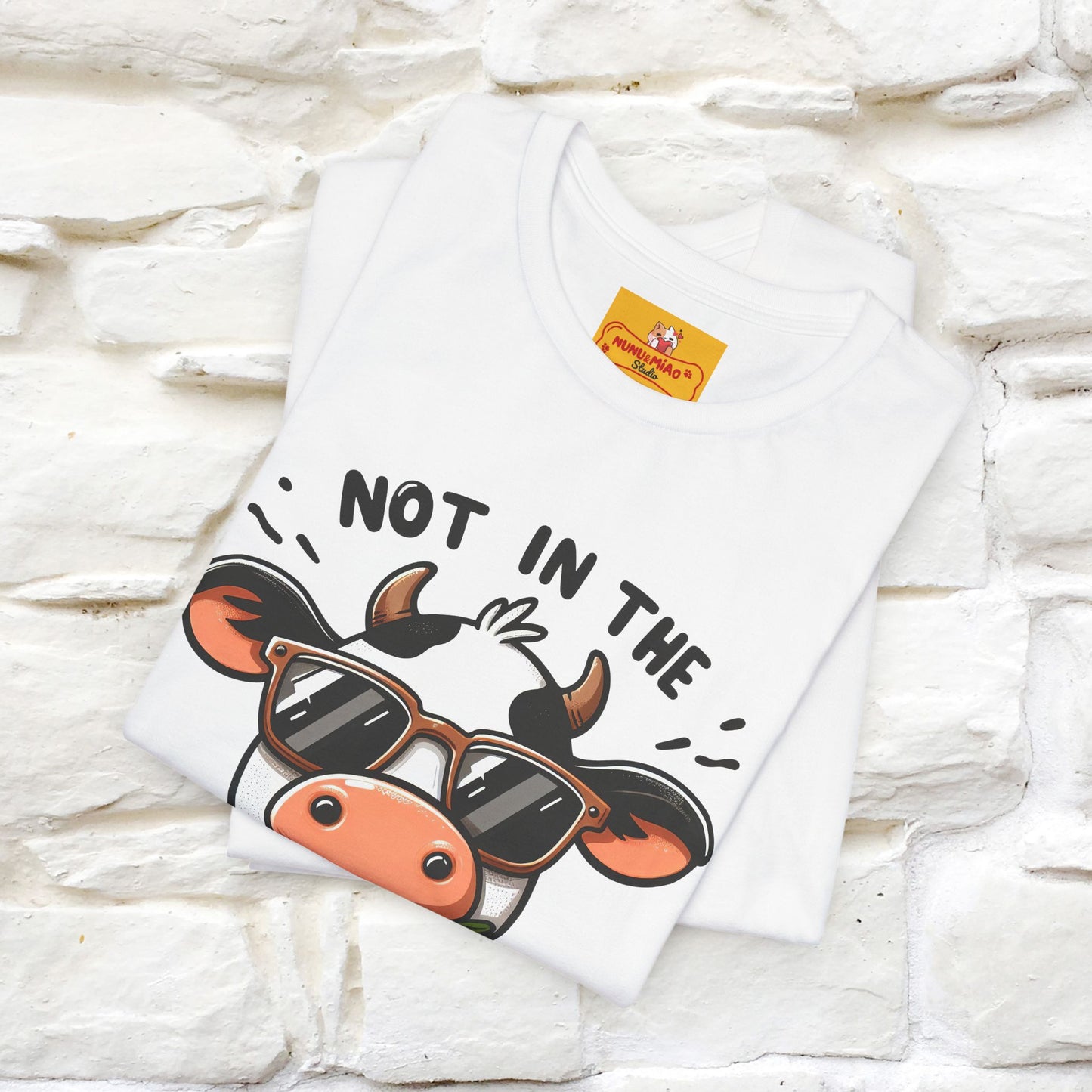 Not In The Moood – Funny Cow Pun T-Shirt | Nunu & Miao Studio - Nunu&Miao Studio