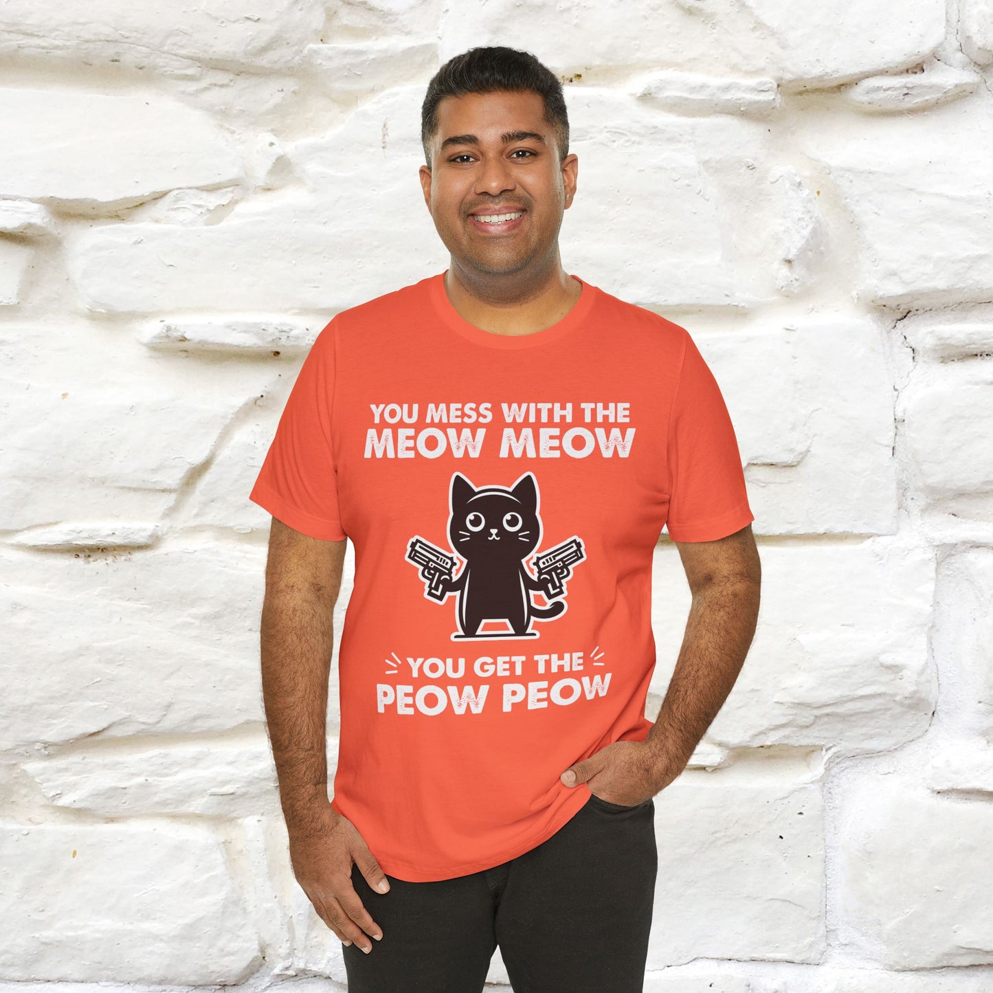 "You Mess With The Meow Meow, You Get The Peow Peow" Cat T-shirt |Nunu&Miao Studio - Nunu&Miao Studio