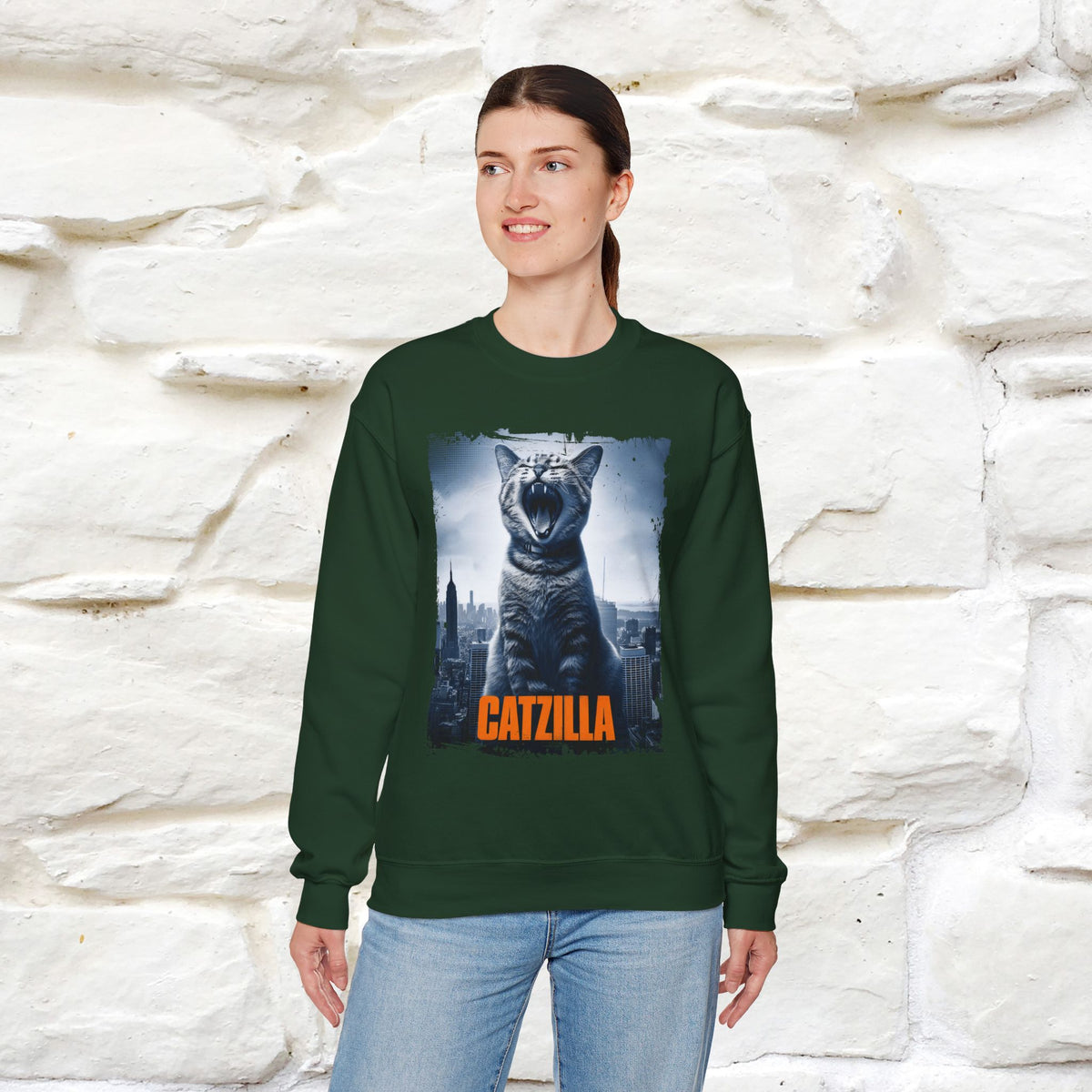 "Catzilla'' |Cat Sweatshirt | Nunu&Miao Studio