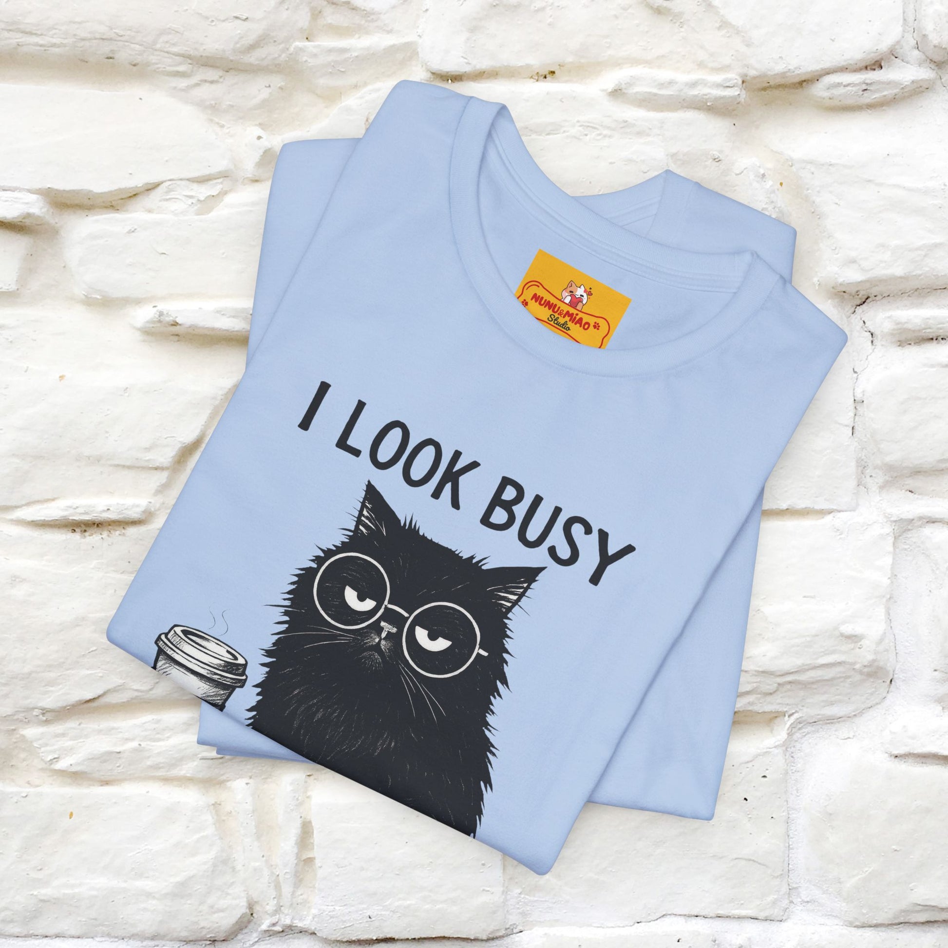 "I Look Busy But I'm Just Overwhelmed" |Cat T-Shirt | Nunu&Miao Studio - Nunu&Miao Studio