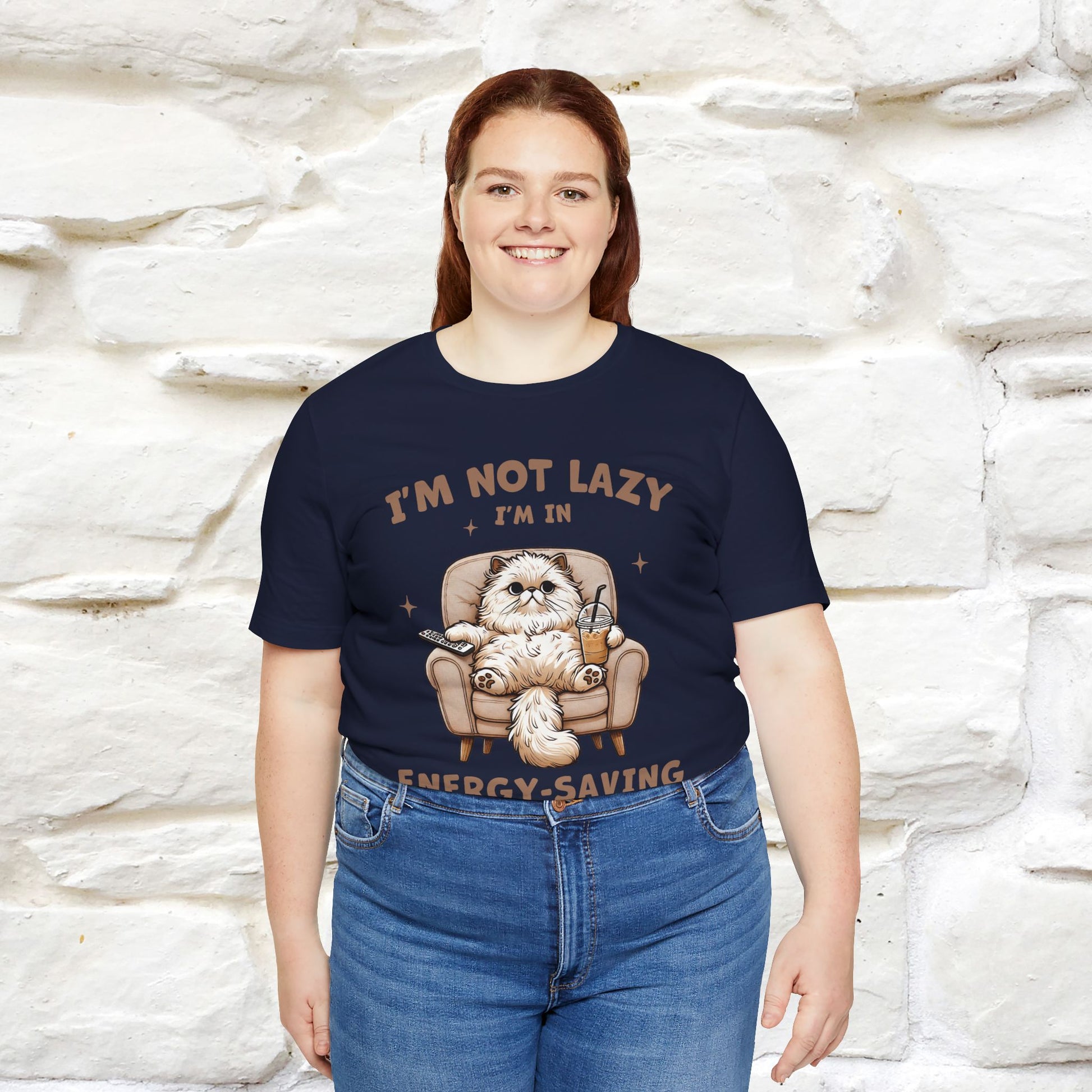 "I'm Not Lazy I'm In Energy-Saving Mode " Cat T-shirt |Nunu&Miao Studio - Nunu&Miao Studio