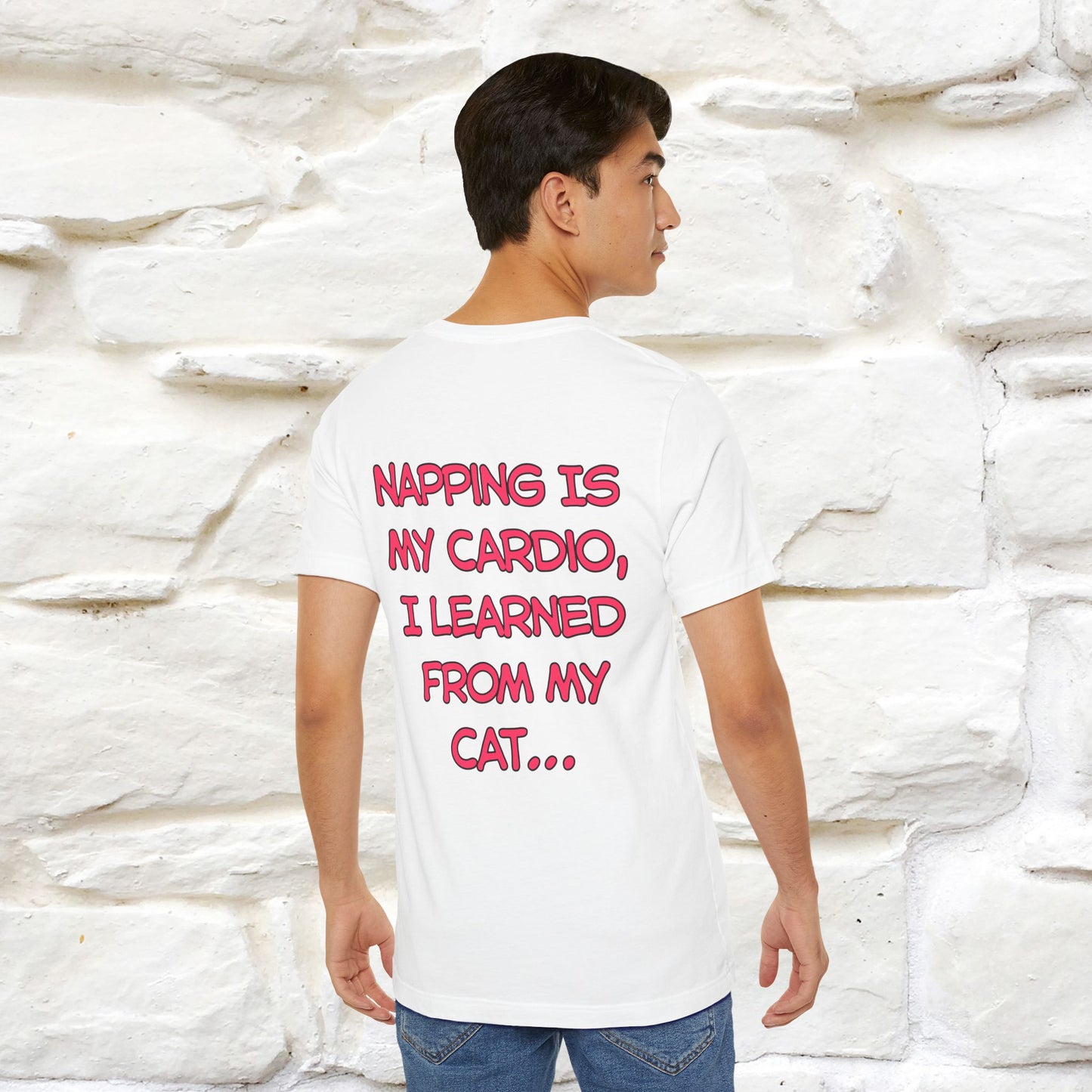 "Napping Is My Cardio, I Learned From My Cat…" Funny Cat T-shirt | Nunu&Miao Studio - Nunu&Miao Studio