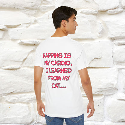 "Napping Is My Cardio, I Learned From My Cat…" Funny Cat T-shirt | Nunu&Miao Studio - Nunu&Miao Studio