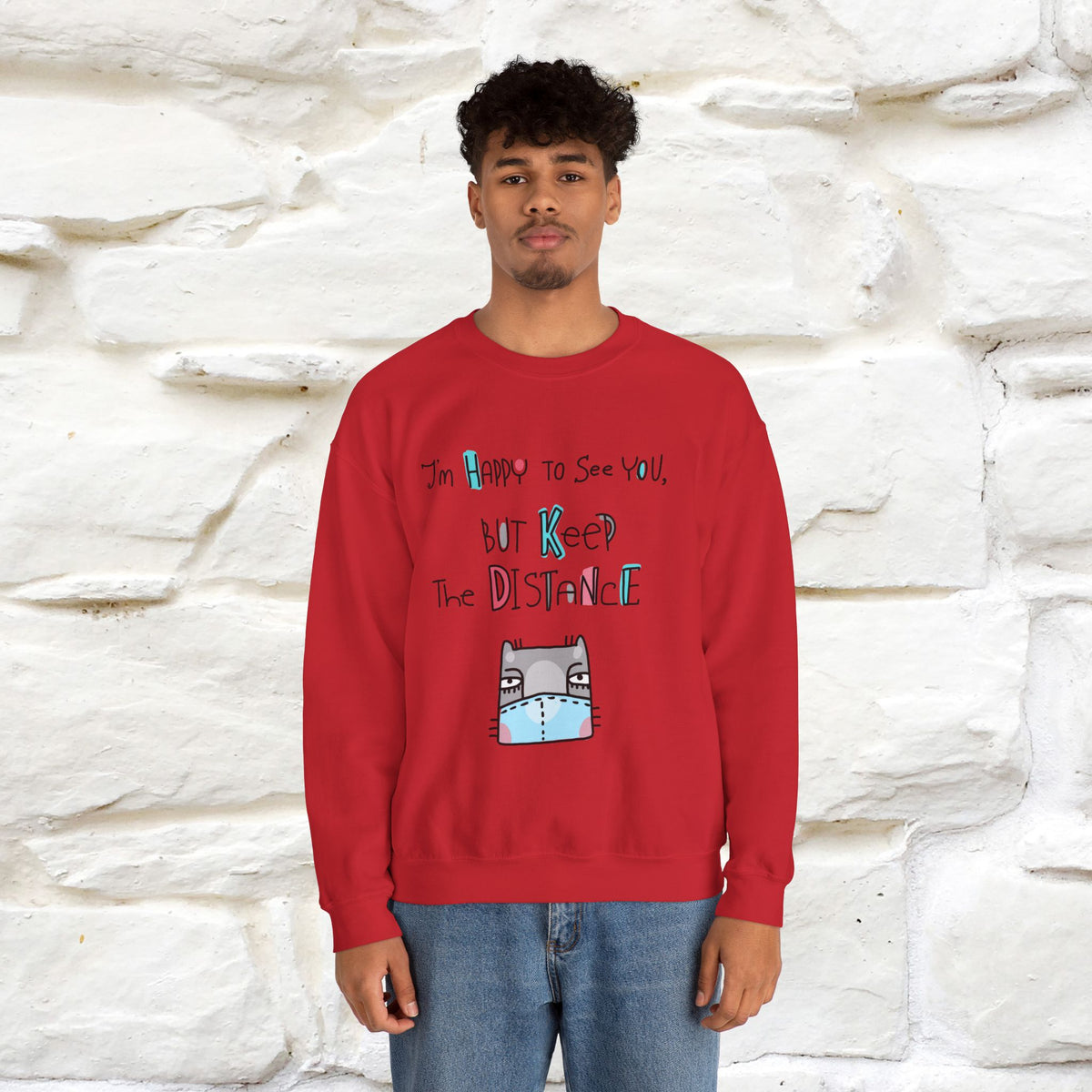 ''I'Am Happy To See You...'' |Cat Sweatshirt | Nunu&Miao Studio