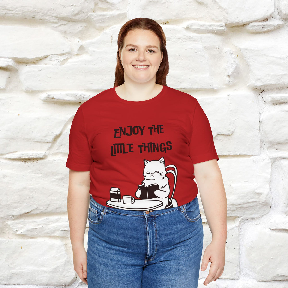 "Enjoy The Little Things." Cat T-Shirt | Nunu&Miao Studio