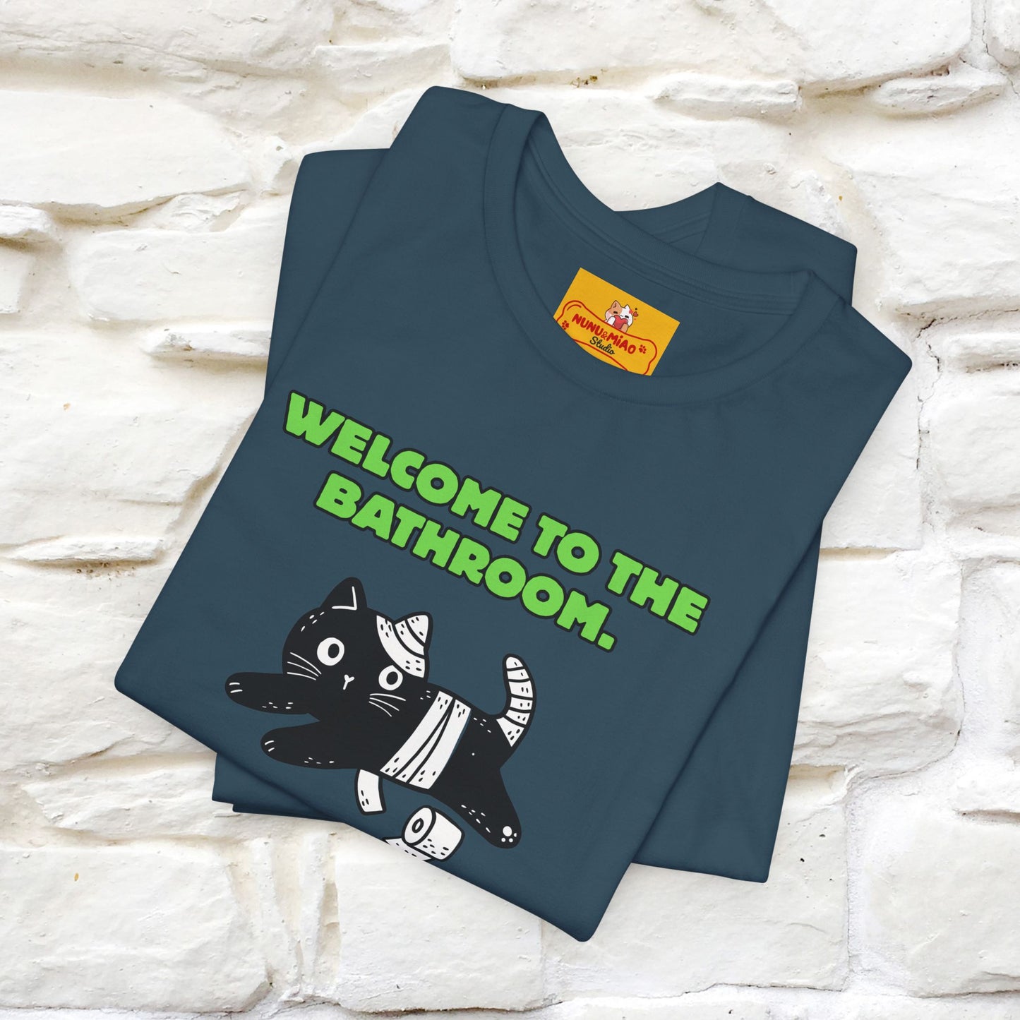 "Welcome To The Bathroom..."Funny  Cat T-shirt |Nunu&Miao Studio - Nunu&Miao Studio