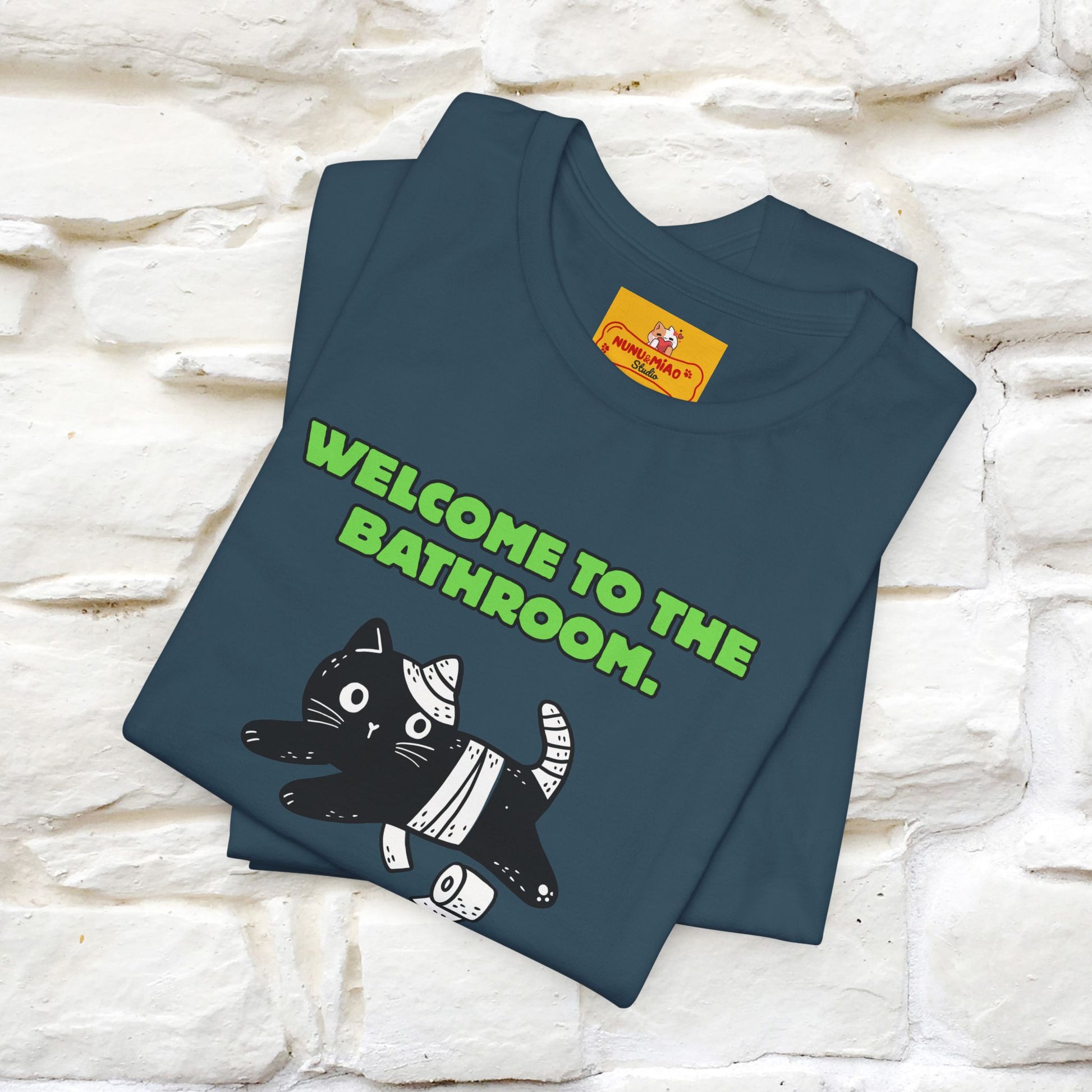 "Welcome To The Bathroom..."Funny  Cat T-shirt |Nunu&Miao Studio - Nunu&Miao Studio