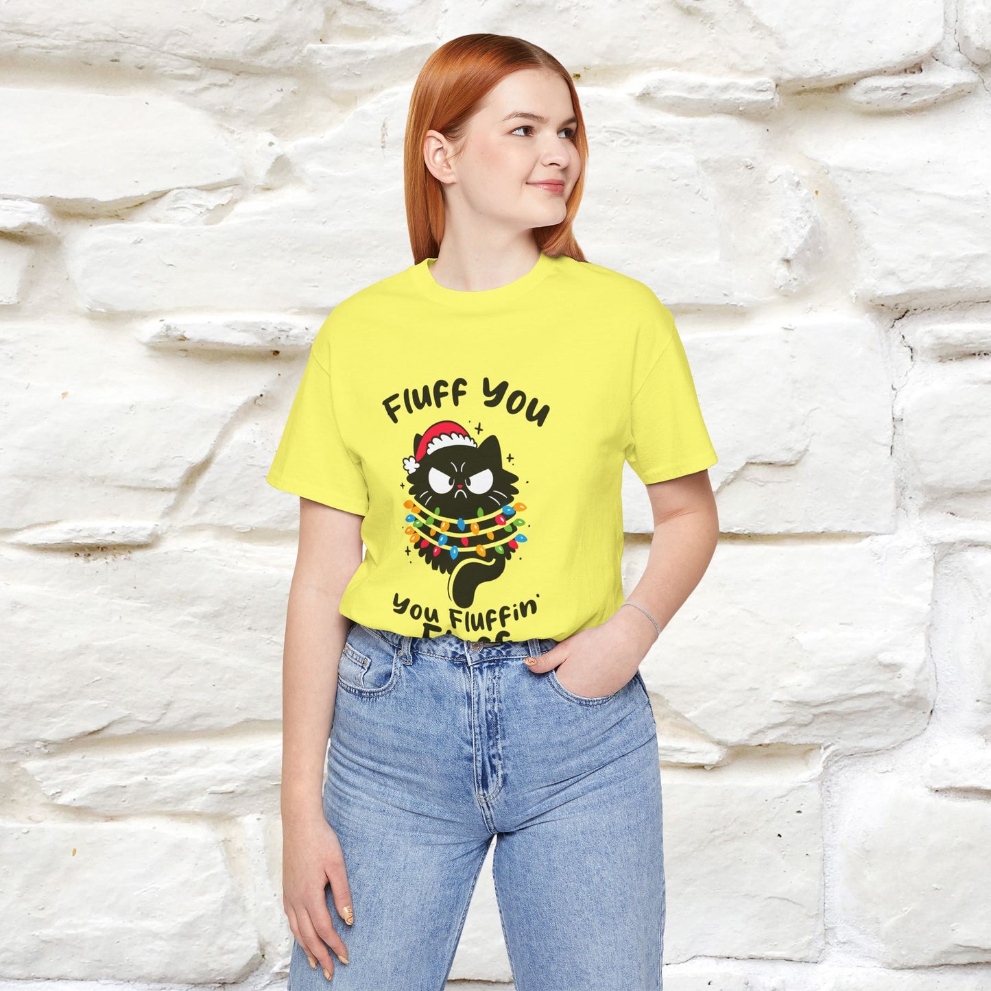 ''Fluff You, You Fluffin Fluff'' | Cattitude Cat Christmas Tee | Nunu&Miao Studio - Nunu&Miao Studio