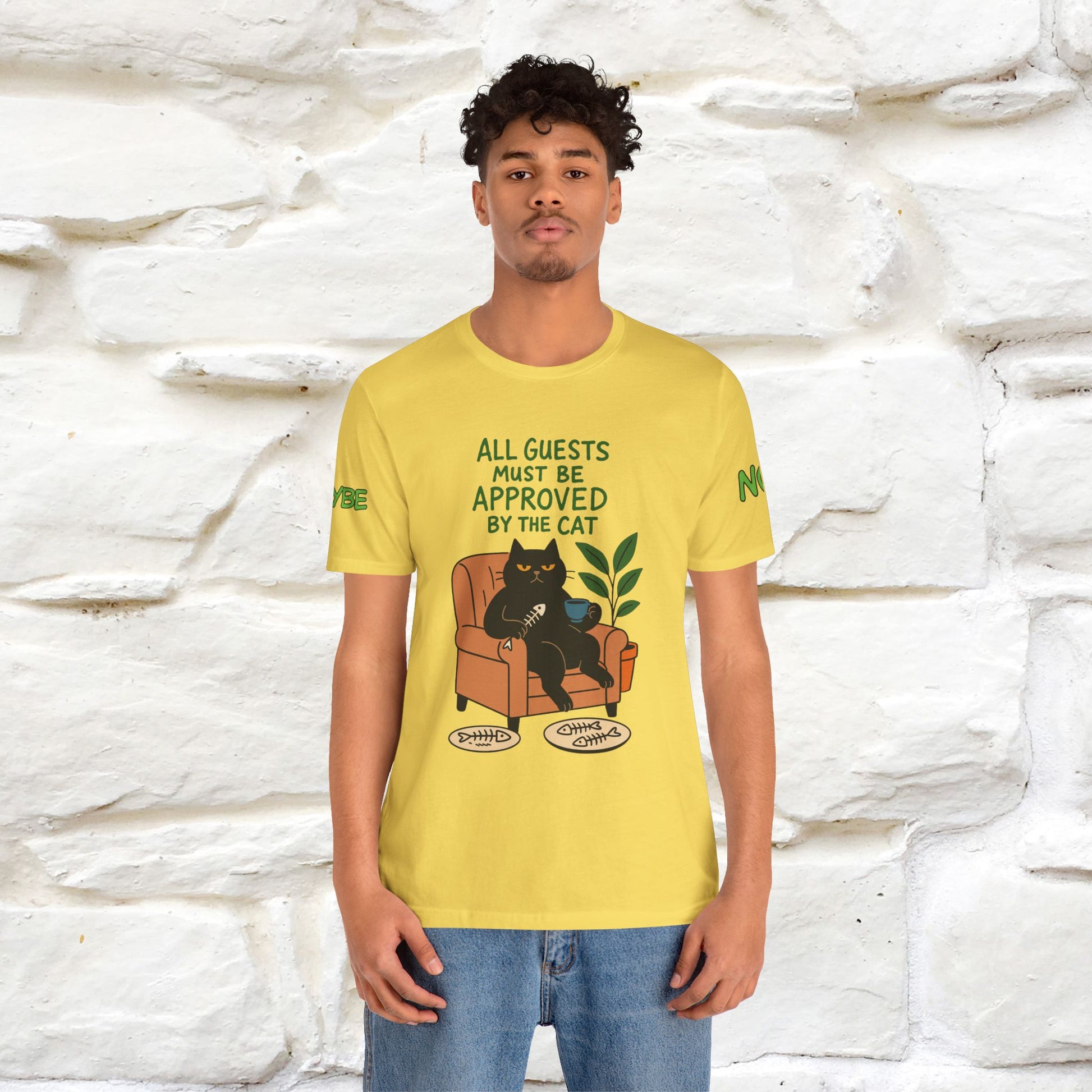 "All Guest Must Be Approved By The Cat - NO,MAYBE" Cat T-shirt |Nunu&Miao Studio - Nunu&Miao Studio