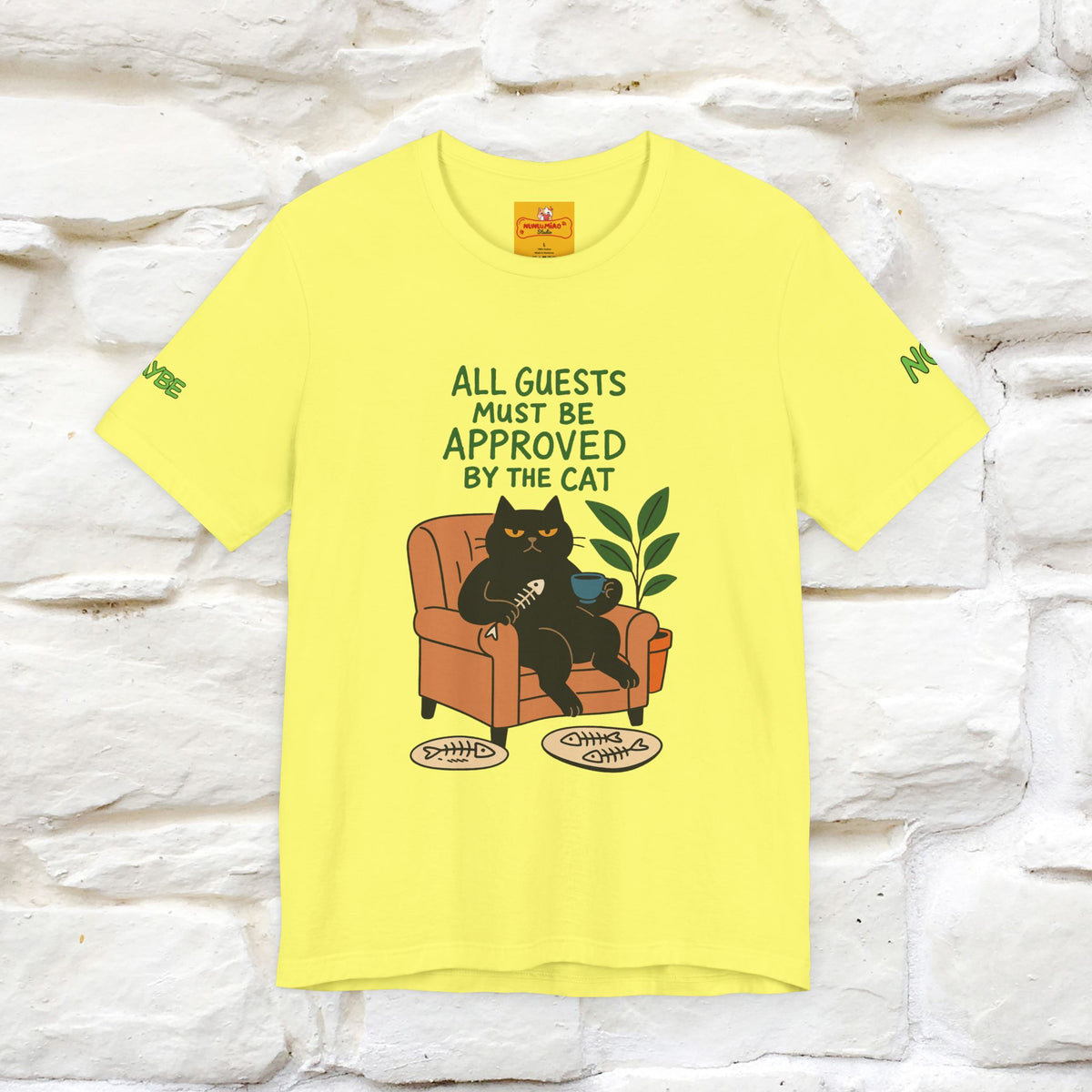 "All Guest Must Be Approved By The Cat - NO,MAYBE" Cat T-shirt |Nunu&Miao Studio