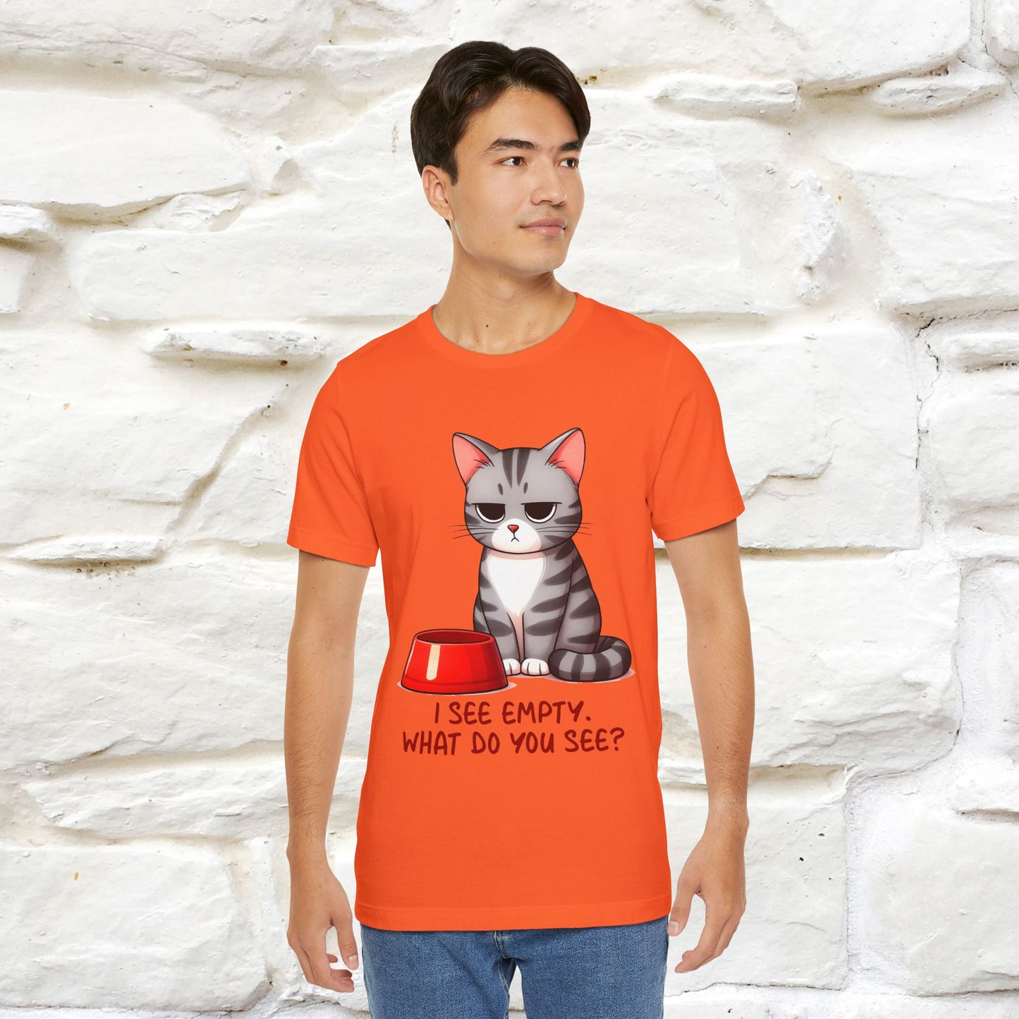 "I See Empty. What Do You See"  | Cat T-Shirt | Nunu&Miao Studio - Nunu&Miao Studio