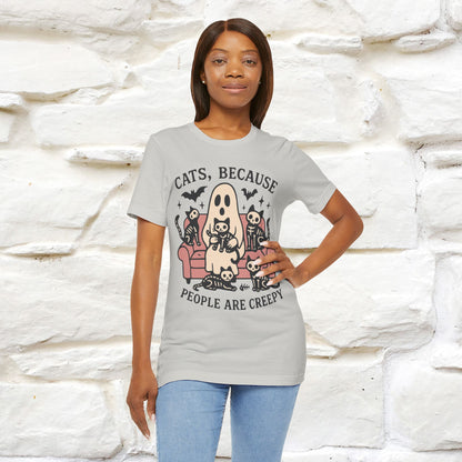 "Cat Because People Are Creepy" Halloween Cat T-shirt |Nunu&Miao Studio - Nunu&Miao Studio