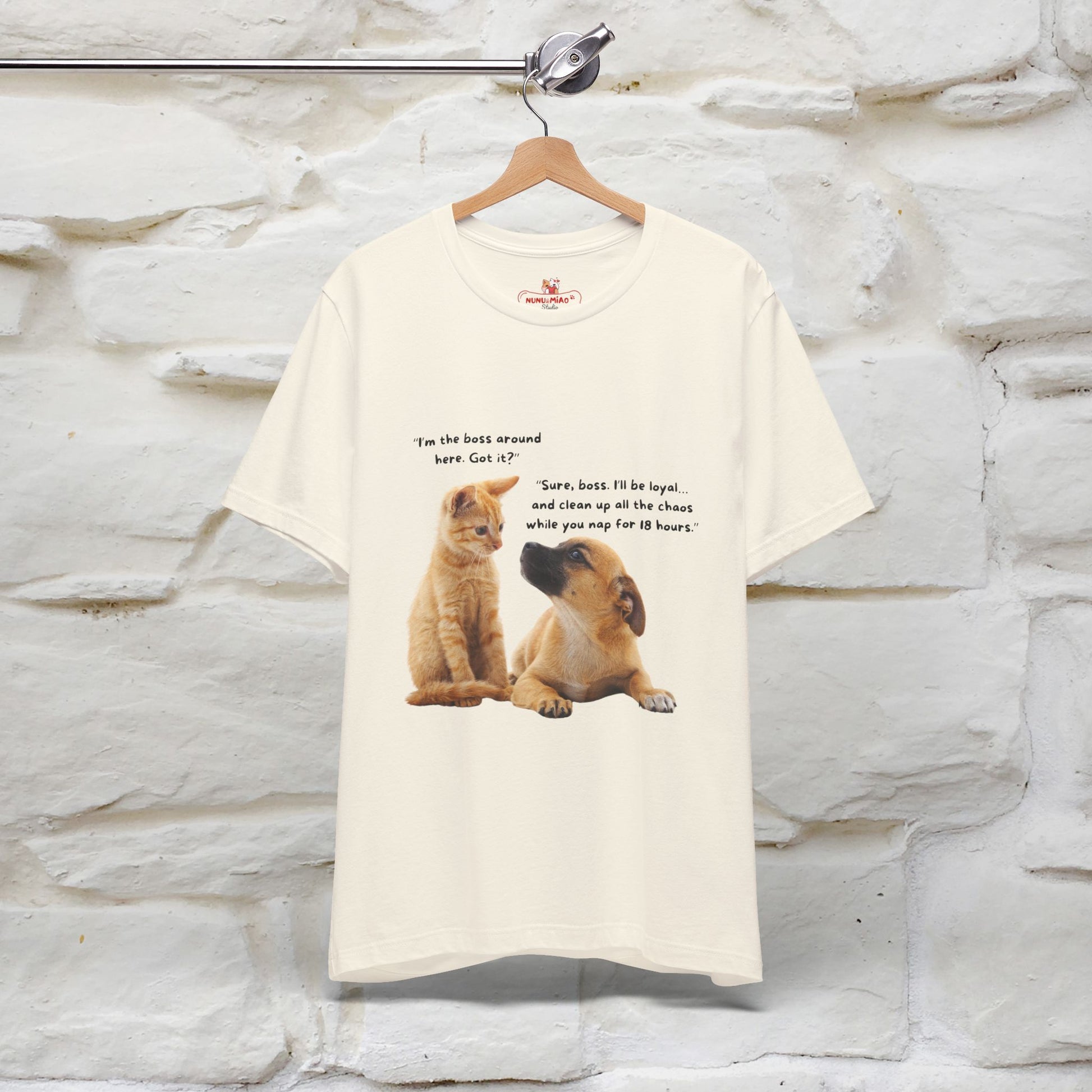 ''I am The Boss Here'' Funny Cat T-shirt for Men and Women  100% Cotton* - Nunu&Miao Studio