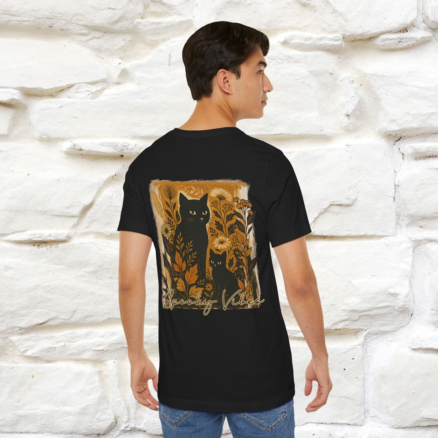 "Spooky Vibes" Cat T-shirt |Nunu&Miao Studio - Nunu&Miao Studio