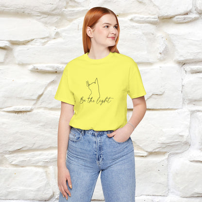 "Be The Light" Cat T-Shirt | Front & Back Design | Nunu&Miao Studio - Nunu&Miao Studio