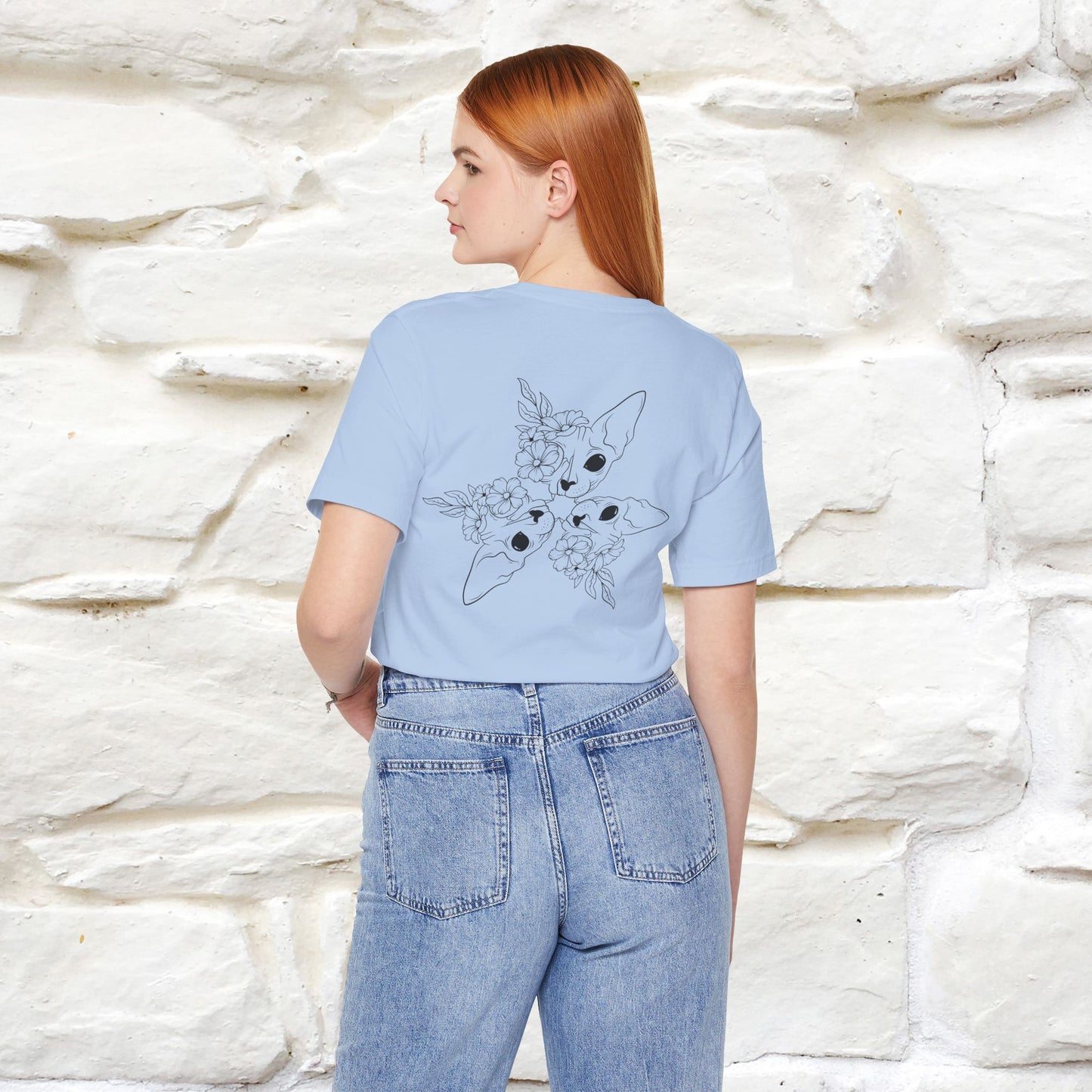 "Trinity'' Cat T-Shirt Front and Back Design | Nunu&Miao Studio - Nunu&Miao Studio