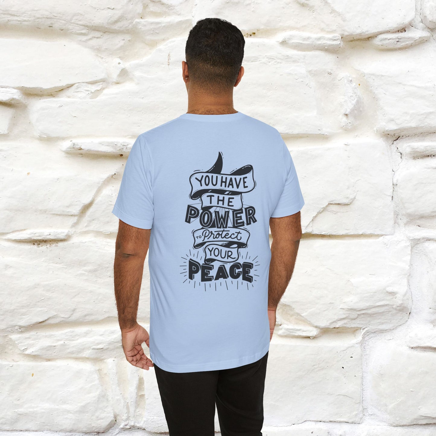"You Have the Power to Protect Your Peace" Cat T-Shirt| Front & Back Design | Nunu&Miao Studio - Nunu&Miao Studio