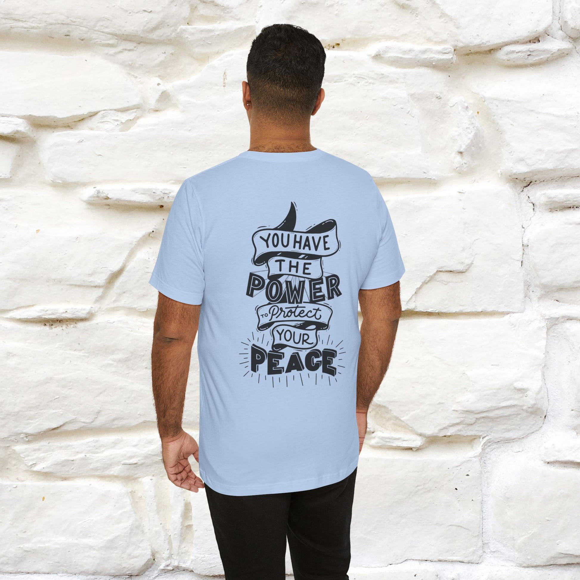 "You Have the Power to Protect Your Peace" Cat T-Shirt| Front & Back Design | Nunu&Miao Studio - Nunu&Miao Studio