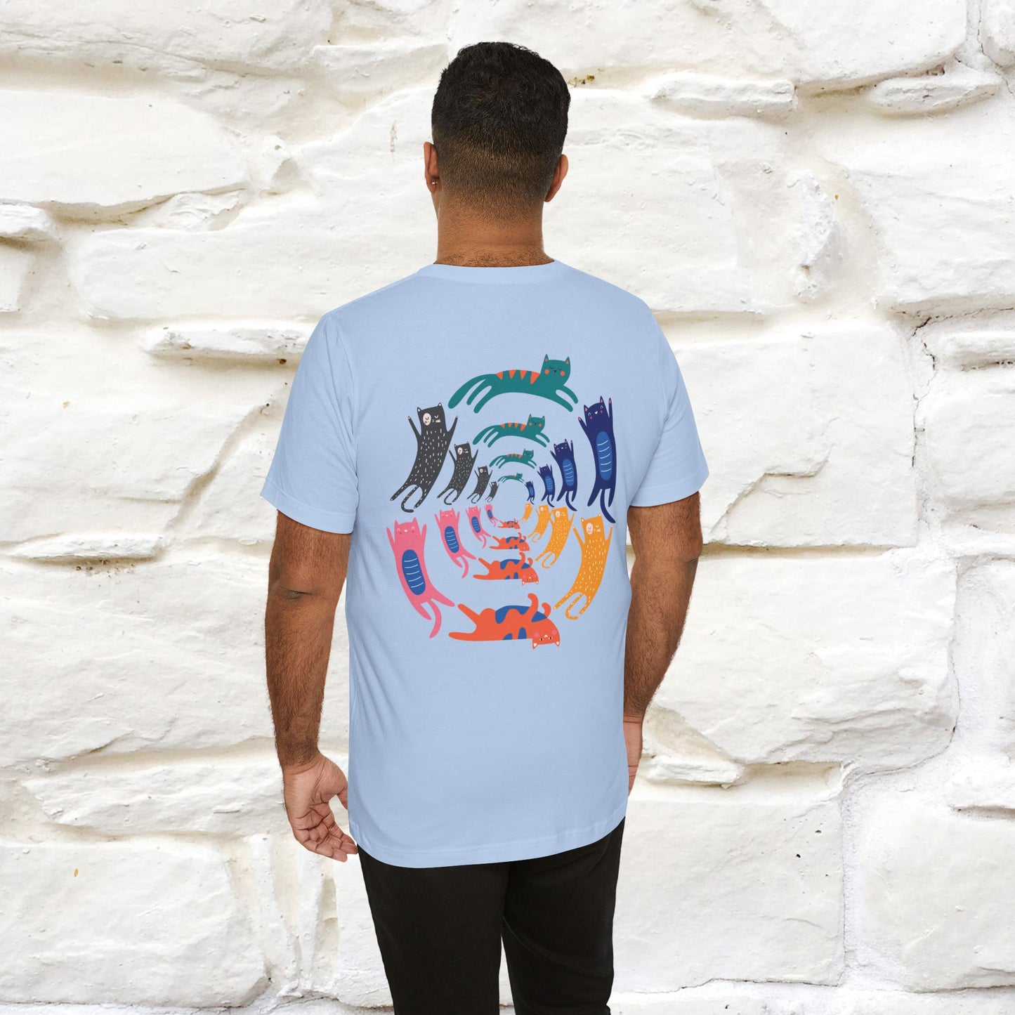 "The Hypnotic Meow'' Cat T-Shirt Front and Back Design | Nunu&Miao Studio - Nunu&Miao Studio